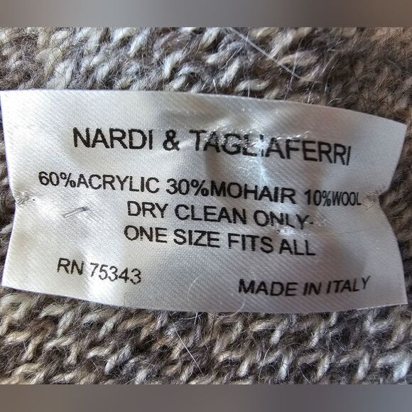 Nardi & Tagliaferri Leopard Print Knit Poncho Mohair Wool Blend Made in Italy - Picture 7 of 8